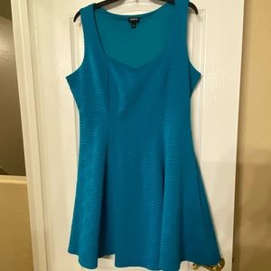 Torrid Fit & Flare Turquoise Dress